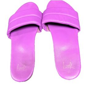 Beek Sugarbird Leather Slide Sandals Lilac Size 11 Boho beach‎ Casual
